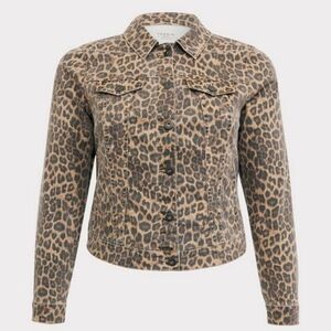Torrid Animal Print Jean Jacket